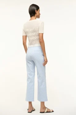 STAUD KNACK PANT SKY MICRO CHECK